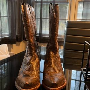 Tony lama boots. Size womens 9.5. Dark brown. Fairly broken in.